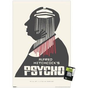 Trends International Alfred Hitchcock - Psycho (1960) Silhouette Unframed Wall Poster Prints - 1 of 4