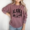 Simply Sage Market Women's Graphic Sweatshirt Alaska Forest Scene - 2 of 4