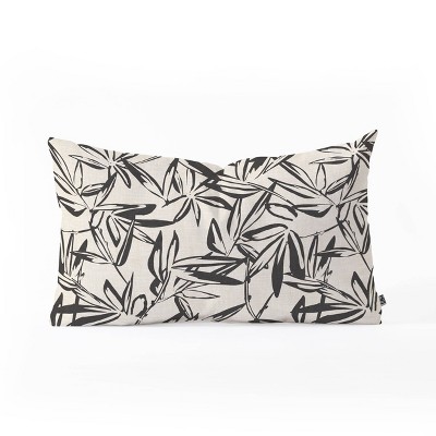 23"x14" Holli Zollinger Junglia Charcoal Oblong Throw Pillow Black - Deny Designs