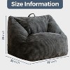 MAXYOYO Bean Bag Chair, Floor Sofa with Handle, Bean Bag Chairs for Adults and Kids, Dark Grey - 2 of 4