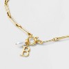 14K Gold Dipped Pearl Charm on Chain Initial Necklace - A New Day Gold - 4 of 4