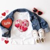 Hearts Patchwork Print - Toddler Short Sleeve Graphic T-Shirt - 3 of 4