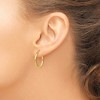 Black Bow Jewelry 2mm x 20mm 14k Yellow Gold Classic Round Hoop Earrings - 3 of 4