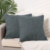 Unique Bargains Linen Solid Contemporary Indoor Outdoor Decorative Throw Pillow Cover 2 Pcs - 2 of 4