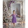 2Bunnies Girls Beaded Sequin Embellished Tulle 3/4 Sleeve Christmas Party Dress - 2 of 4