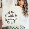 City Creek Prints Pumpkin Season Circle Canvas Tote Bag - 15x16 - Natural - 2 of 2