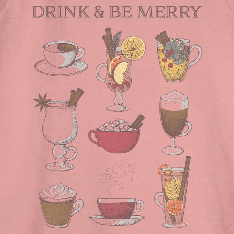 Juniors Womens Lost Gods Drink and Be Merry Sweatshirt, 2 of 4
