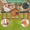 Jojoka Pet Wooden Rabbit Hutch, Outdoor Chicken Coop, Double Side Runs, Removable Tray, Ramps, Weatherproof Roof - 4 of 4