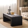 Sapphtopaz Modern Floating Top Coffee Table, Coffee Table for Living Room, Industrial Wood Coffee Table, Contemporary Center Table - 2 of 4