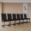 Sapphtopaz Modern Simple High Back Dining Chairs, PU Faux Leather Kitchen Chairs with C-shaped Tube Plating Metal Legs for Dining Room - 4 of 4