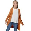 Clearlove Girls' Long Sleeve Chunky Knit Cardigan Front Open Thick Oversized Cozy Sweater Jacket - 3 of 4