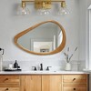 Racxily Teardrop Wooden Wall Mirror, Modern Irregular Shape for Bathroom & Living Room, Mid-Century Decor - 2 of 4