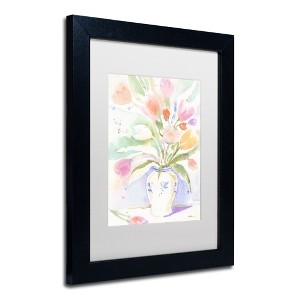 Trademark Fine Art - Sheila Golden 'The Vase of Tulips' Matted Framed Art - 1 of 3