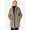 ellos Women's Plus Size Teddy Faux Fur Coat - 3 of 4