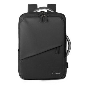 SAHARA - Multi-Pocket USB Travel Backpack — Voyager Travel Max - Laptops up to 16" - Black - 1 of 4