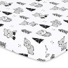 The Peanutshell Mini Crib Sheet Set - 3 Pack - Multiuse for Pack n Play, Playard, Playpen, Mini Crib - Woodland Animals - 4 of 4