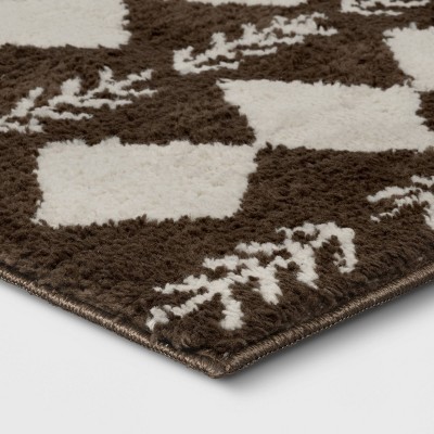 Irregular Diamond Shag Area Rug - Thumbnail 5