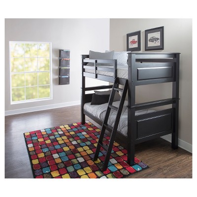 Twin Over Twin Justin Bunk Bed Black - Powell Company