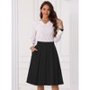 INSPIRE CHIC Women's High Waist A-Line Pocket Flare Pleated Midi Skirt - image 4 of 4