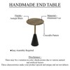 Royal Hampton 21.5" Side End Drink Table | Aluminum Cast Craftmanship I Crocodile Pattern - 4 of 4