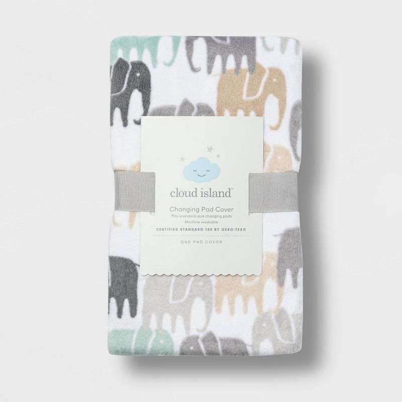 Changing Pad Cover Elephants - Cloud Island&#8482; Gray, 3 of 5