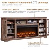 SinCiDo 36" Electric Fireplace TV Stand for 80 Inch TV, Farmhouse Media Console w/6 Shelves, 32" Tall Entertainment Center w/Storage - 4 of 4