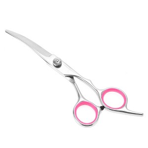 Unique Bargains Dog Grooming Scissors 6.5 Inches Silver Tone Pink 1 Pc - 1 of 4