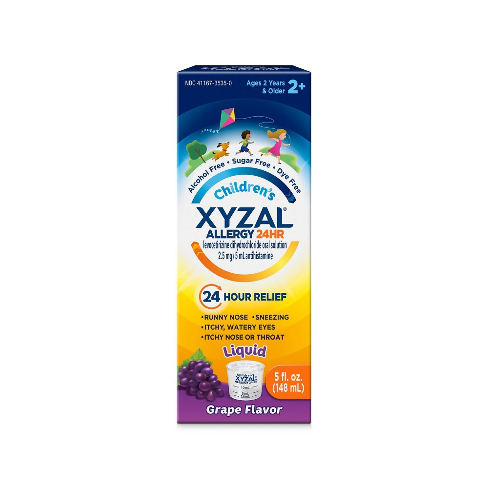 Children's Xyzal Levocetirizine Dihydrochloride Allergy Relief Liquid - Grape Flavor - 5 fl oz