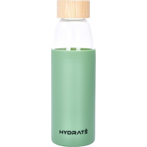 HYDRATE Bottles 20oz Glass Water Bottle with Bamboo Lid, Oliver Green - image 1 of 4