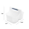 2 Compartment Small Soft Grip Tote For Bathroom Organization - madesmart: Plastic Shower Storage, Bath Caddy Organizer - 2 of 4
