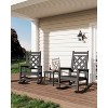 Outdoor Adirondack Rocking Chair, All Weather Fire Pit Chair,Outdoor Lounger Rocking Fire Pit Chair for Patio, Garden, Backyard, Lawn Deck - 3 of 4
