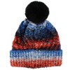 Clear Creek Women's Multi Color Knit Winter Beanie with Synthetic Fur Pom - 2 of 3