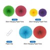 Unique Bargains Round Pattern Decoration Birthday Hanging Paper Fans Party Set - 3 of 4