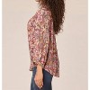 Women's Three Quarter Blouson Printed Woven Top - Democracy - 3 of 4