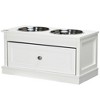 PawHut Large Elevated Dog Bowls with Storage Drawer Containing 11L Capacity, Raised Dog Bowl Stand Pet Food Bowl Dog Feeding Station - 4 of 4
