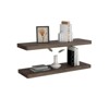 FONTOI 2PCS Wide Storage Shelf Wall Mounted, Floating Shelf, Book Shelves for Living Room Bathroom, Wall Decor, Brown, 31.5"*1.5"*9.8" - 4 of 4