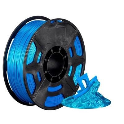 Monoprice Hi-Gloss 3D Printer Filament PLA 1.75mm - 1kg/spool - Light Blue, Works With All PLA Compatible 3D Printers