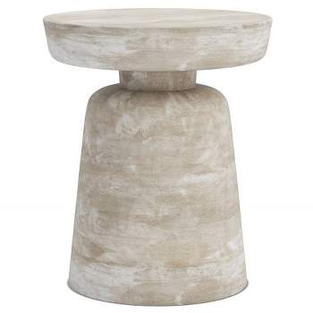 Krentz Accent Table Distressed White Wash - WyndenHall