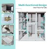Gulches Wood Outdoor Cat Enclosure, 71" Outdoor Cat House Weatherproof Asphalt Roof, Large Cat Cage Playpen with 6 Jumping Platforms , Napping Houses - 4 of 4