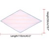 INSPIRE CHIC Women's Pleated Chiffon Contrast Color Trim Semi Sheer Stretchy Gauze Neck Scarves 1Pc - 3 of 4