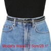 Allegra K Women's Belt PU Leather Skinny Plus Size Punk Rock Style Grommet Waist Belts - 4 of 4