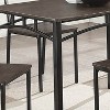 5pc Malsbary Industrial Dining Table Set Antique Brown - HOMES: Inside + Out: Rectangle, Wood Veneer, Metal Frame, Seats 4 - 3 of 3