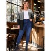 Agnes Orinda Women's Plus Size Striped Color Block Side Slit Long Sleeve Open Front Casual Knit Sweaters Cardigan - 3 of 4