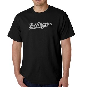 LA Pop Art Men's Word Art T-shirt - LOS ANGELES NEIGHBORHOODS - 1 of 4