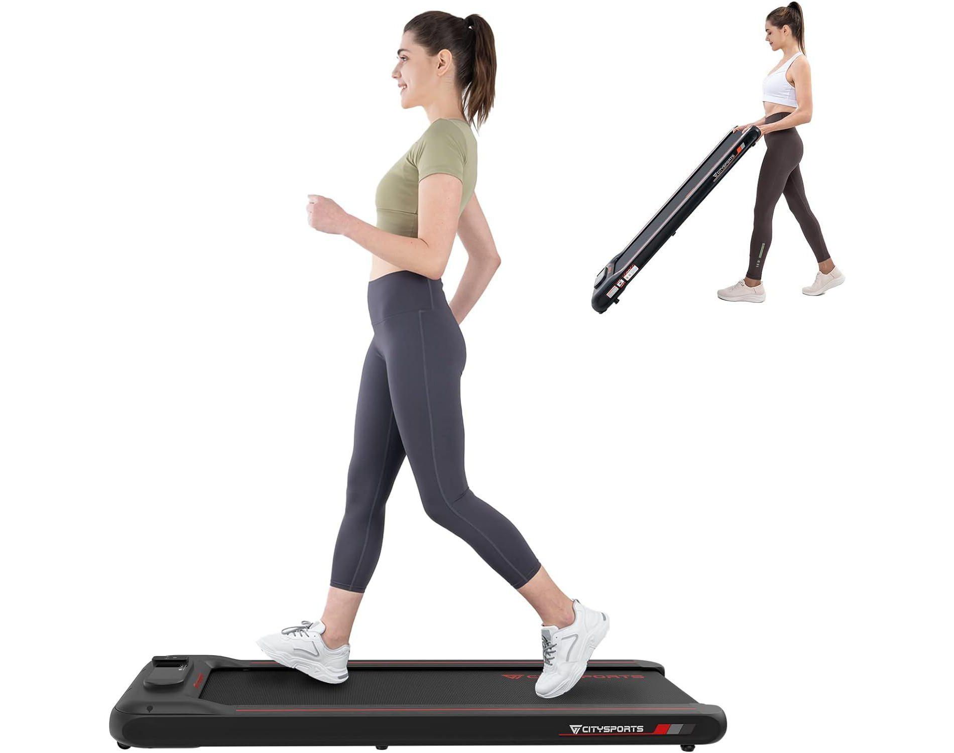 CITYSPORTS Treadmills for Home, Ultra Slim Walking Machine with APP，Under Desk Treadmill Walking Pad Portable