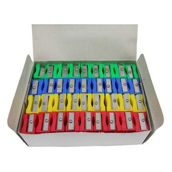 Charles Leonard Aluminum Chalk Holder, Assorted Colors, Pack of 6
