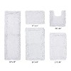 Shaggy Border Collection 5-Piece Bath Rug Set 100% Cotton Tufted Weave Ruffle Border Pattern Bathroom Rug for Machine Washable Bathmat - 2 of 4