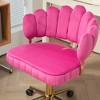 NicBex Mid-Century Modern Ergonomic Office Chair, Height-Adjustable 360° Swivel Chair, Home Office Desk Chair, Velvet Vanity Chair with Golden Base - 3 of 4