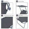 PAGED Adjustable Folding Chaise Lounge Beach Chairs for Adults with Sun Shade for Yard, Beach, Hiking, Picnics, Balcony, Gray - 2 of 4