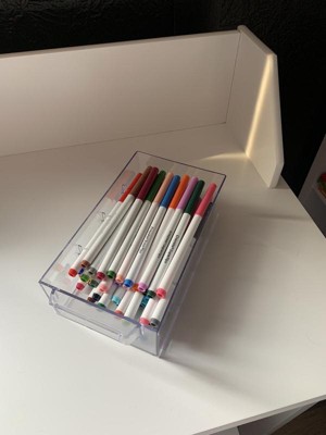 Arteza 16 - Drawer Multipurpose Semi - Clear Storage Cabinet in Gray